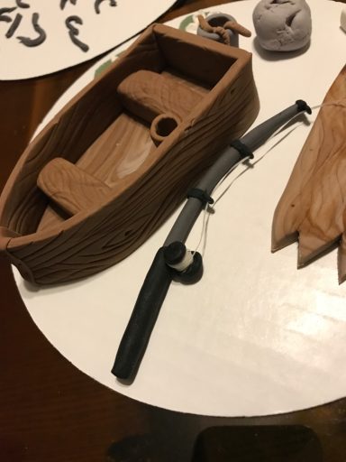 Fondant Boat & Fishing Pole Fondant Boat & Fishing Pole